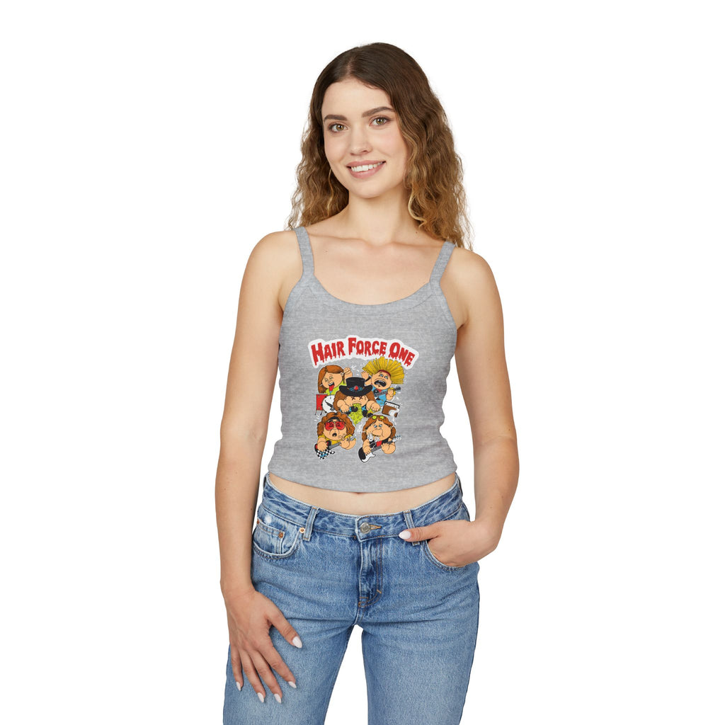 Hair Force One Women’s Spaghetti Strap Tank Top – Cartoon Design