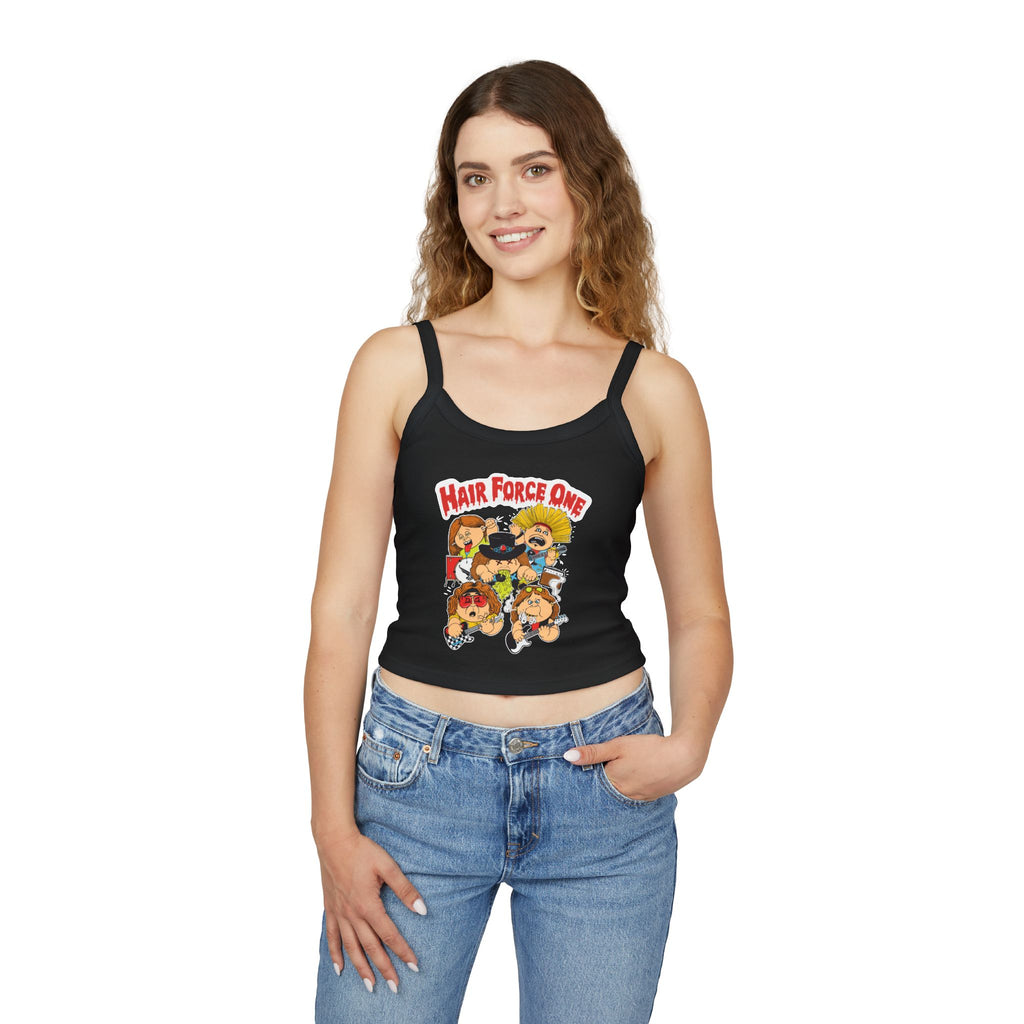 Hair Force One Women’s Spaghetti Strap Tank Top – Cartoon Design